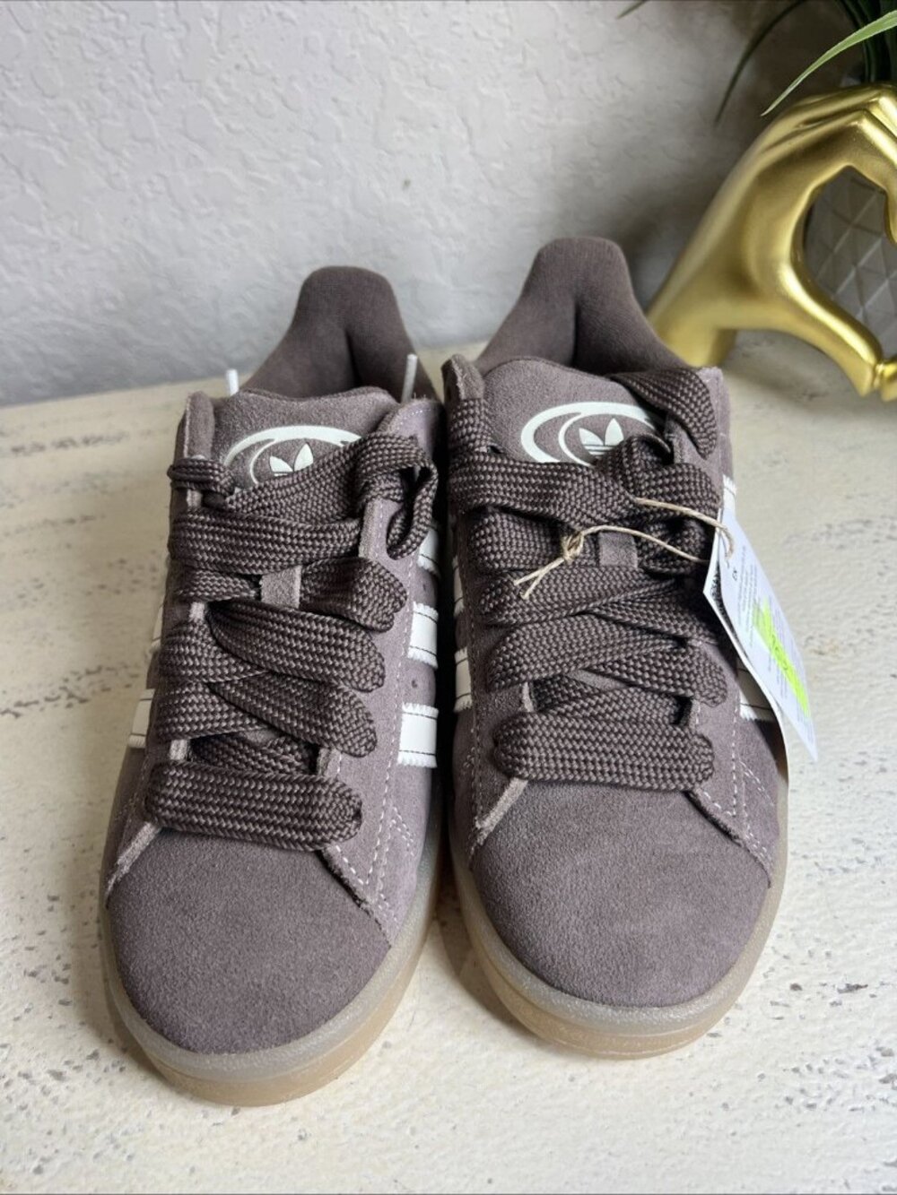Adidas Women's Campus 00s Earth Strata/ Wonder White JQ8320 Size 6 - Picture 2 of 10